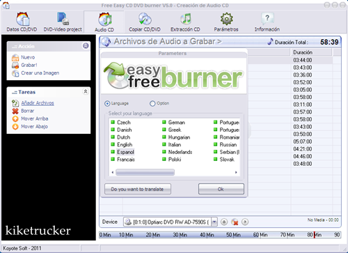 Free Easy CD DVD Burner V5.0 [Completa y sencilla suite de grabación][DF]