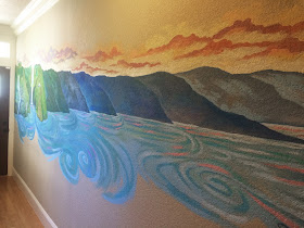 oregon waterfall mural, oregon muralist, portland muralist, columbia river gorge, columbia river gorge mural, oregon mural artist