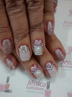 Unhas Decoradas Com jóias e pedrarias