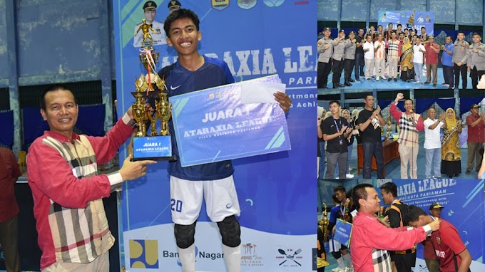 Wali Kota Genius Umar Resmi Tutup Open Turnamen Futsal " Ataraxia League"