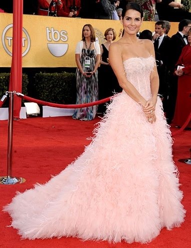 2011 SAG Awards Red Carpet Best Dressed: Angie Harmon in Monique Lhuilllier