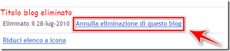 come ripristinare blog cancellato