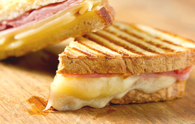 German Smoked Ham & Swiss Cheese Grilled Sandwich