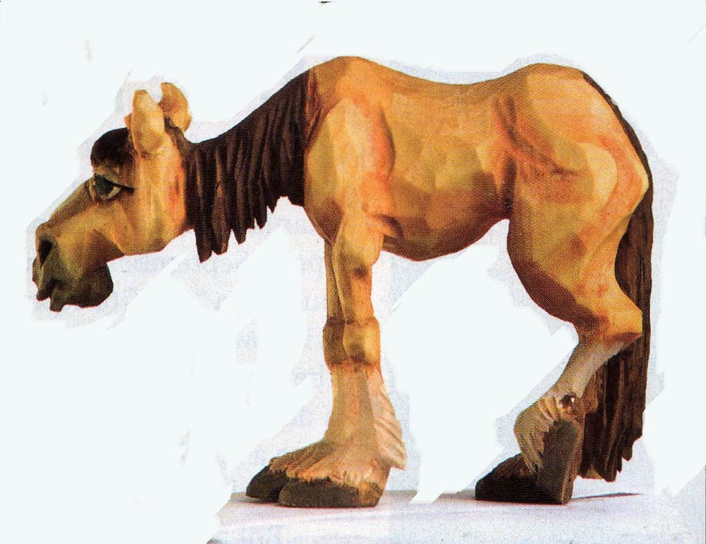 South Dakota Woodcarvers: Caricature Horse Carving Project