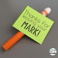 Markers!  Perfect to let other teachers know how you've seen the impact they've left on their students and made their mark!!  Perfect for praising your fellow teachers at the end of the year!