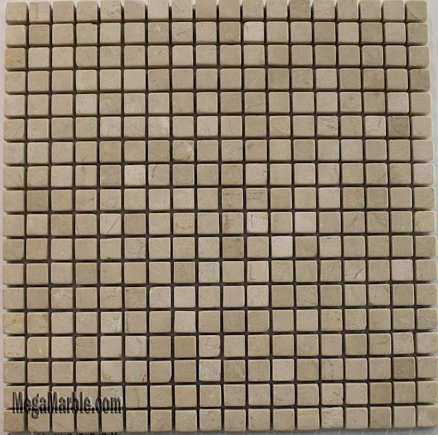 Crema Marfil Marble Mosaic Tile Tumbled