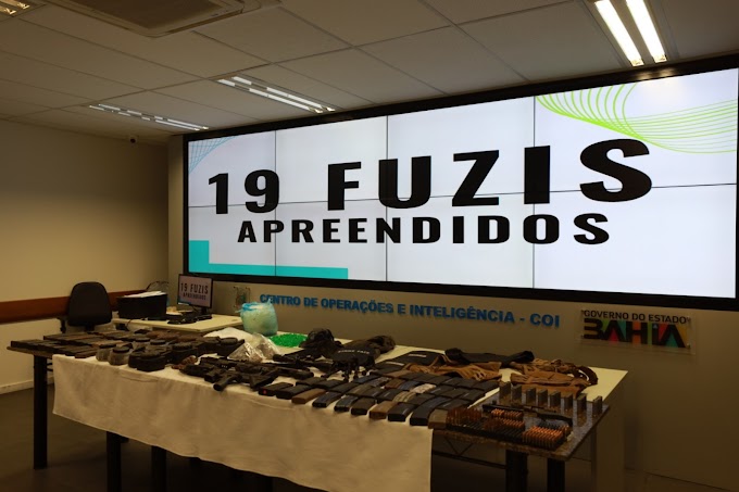 Ações das forças de segurança resultam na apreensão de fuzil, granada, submetralhadora e pistolas em Salvador