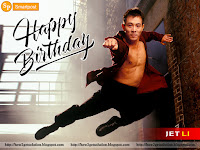 judo karate action by jet li [flying in air] open black shirt with nude chest