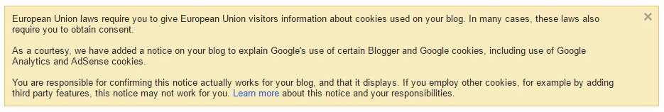 Cara Membuat Notifikasi Pop Up Cookies Untuk Blog