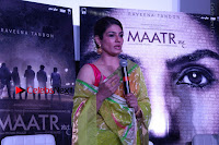 Bollywood Actress Raveena Tandon in Transparent Green Saree at Trailer Launch Of Film Maatr  0016.JPG