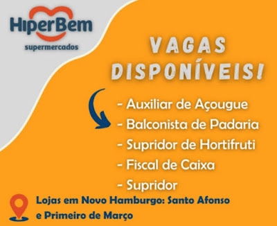 HiperBem seleciona funcionários para duas lojas em Novo Hamburgo