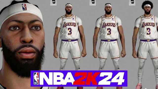 NBA 2K24 Anthony Davis Cyberface Update (Multiple Hairstyles)