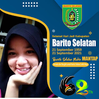 Twibbon Hari Jadi ke-62 BARITO SELATAN, 21 September 2021