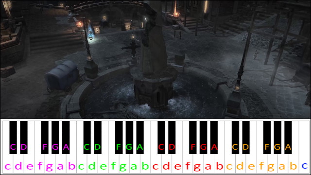 Night in the Brume - Ishgard Night Theme (FFXIV) Piano / Keyboard Easy Letter Notes for Beginners