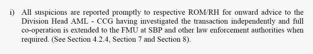 MCB Bank Ltd KYC/CFF & AML hand book page No 13 Sub heading 3.1