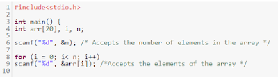 write a C program to print the array elements in reverse order