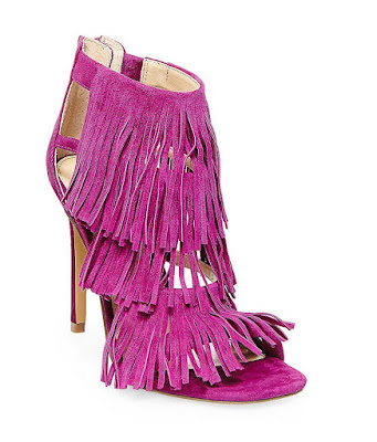 Steve Madden purple high heeled sandals with fringe