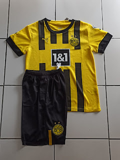 Jual Setelan Jersey Anak Borrusia Dortmund Home 2022/2023 di toko jersey jogja sumacomp, harga murah barang berkualitas