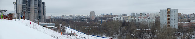 вид со склона спортивного комплекса «Кант», панорама