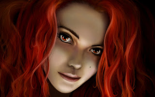 Fantasy Girl With Red Hair wallpaper