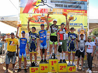 Pódio elite masculina do 70Km de Brasília de MTB