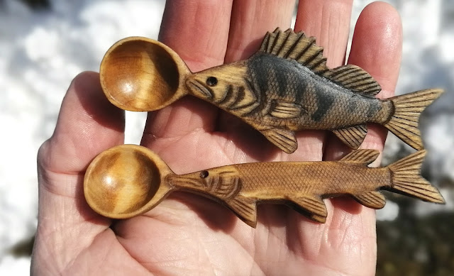 Деревянные ложки в подарок рыбаку