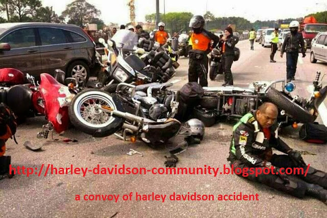 a convoy of harley davidson accident