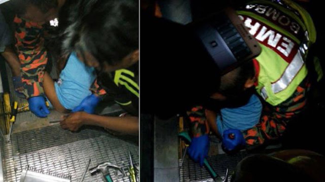 Kasihan Nya Bocah Ini Udah Tersangkut Kemaluan Nya Malah Terjepit di Eskalator
