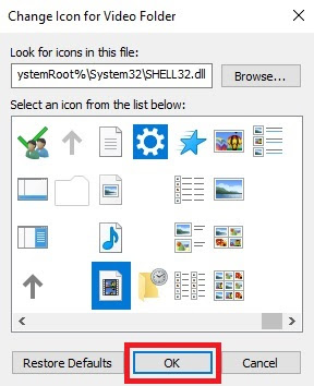 Secara default, windows sudah menyediakan beberapa icon yang dapat Sobat gunakan dengan gratis. Ok langkah selanjutnya, Sobat tinggal pilih icon yang ingin Sobat gunakan kemudian klik Ok.