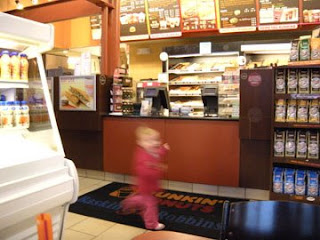 Running Through Dunkin Donuts