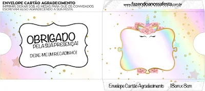 Unicornio y Arco Iris: Etiquetas para Candy Bar para Imprimir Gratis. 