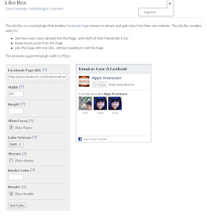 Cara membuat Kotak Like Facebook Page Di blog