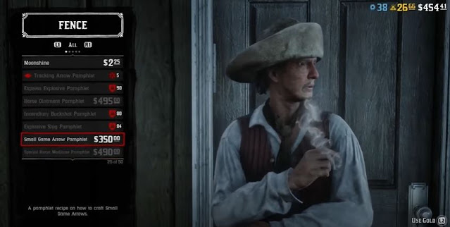 Selling menu of fence in red dead redemption 2