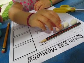 Preschool Easter measuring worksheet