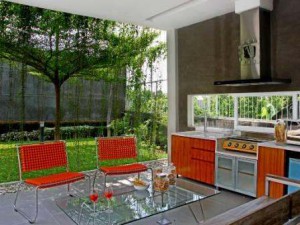  Desain Dapur Outdoor Semi Terbuka Di Luar Ruangan METRO 
