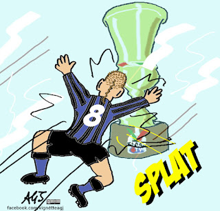 inter, juve, coppa italia, sport, calcio, umorismo, vignetta