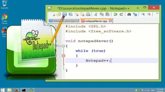 برنامج, المفكرة, نوت, باد, بلس, Notepad++