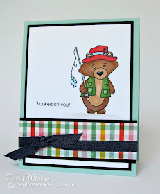 Fishing Bear card using Campfire Friends Stamp set