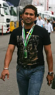 sachin at French F1 Grand Prix