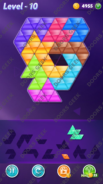 Block! Triangle Puzzle Challenger Level 10 Solution, Cheats, Walkthrough for Android, iPhone, iPad and iPod