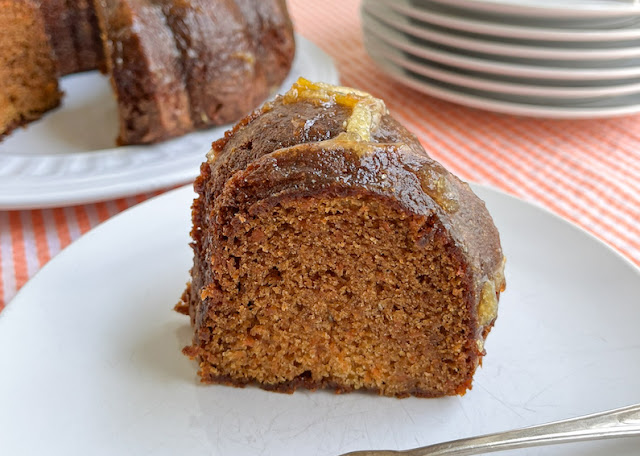 Food Lust People Love: This orange marmalade carrot cake is a riff on my more traditional carrot cake recipe. The marmalade adds enormous flavor and a sticky glaze as well.