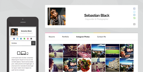 InstaCard - Responsive Virtual Business Card - Virtual Business Card Personal