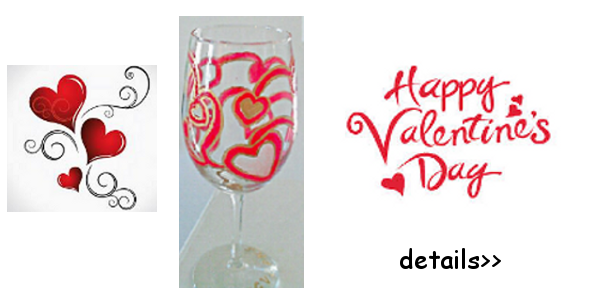 Valentine Day Wine Glass