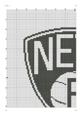 Brooklyn Nets modern cross stitch pattern