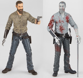 Skybound Entertainment Exclusive The Walking Dead Comic Book “A New Beginning” Rick Grimes Action Figure by McFarlane Toys - Color and Bloody Black & White