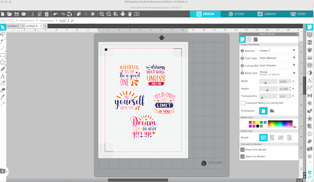 stickers, registration marks, clear stickers, cameo 5, print and cut, silhouette cameo
