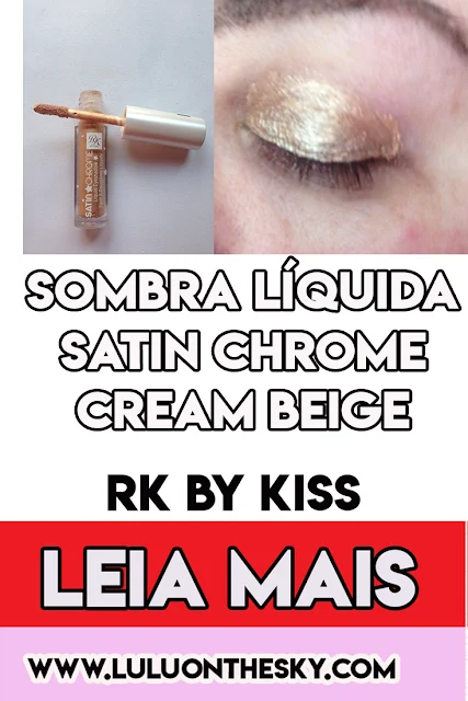 Sombra Líquida RK by Kiss Satin Chrome Cream Beige
