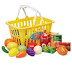 Wilko Play Food Basket 28 Pieces