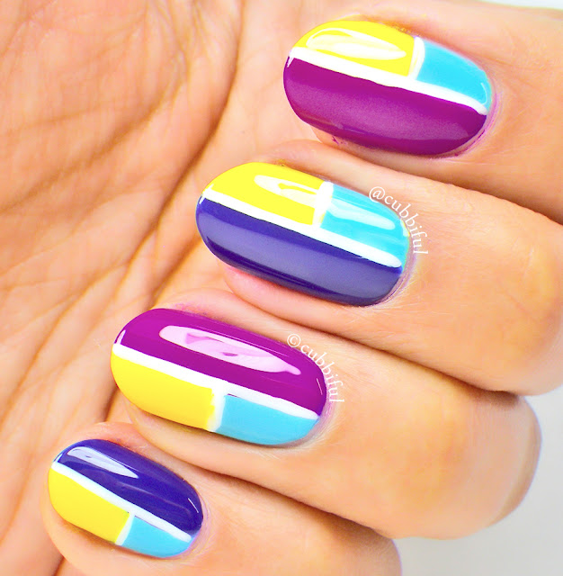 Spring Color Block Nails