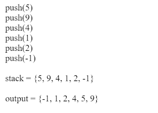 How to Sort a Stack using Merge Sort?